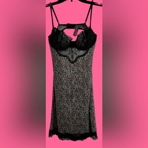🔥VS LACE & LEOPARD PRINT NIGHTIE🔥 SEXY & SWEET BABY DOLL! ADJUSTABLE 🔥